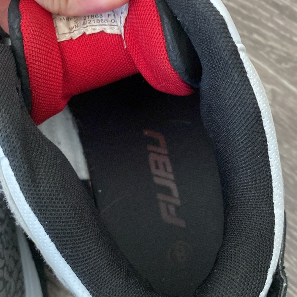 FUBU White, Black, and Gray Patterned ankle Sneakers - Picture 12 of 17